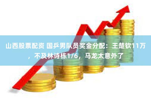 山西股票配资 国乒男队员奖金分配：王楚钦11万，不及林诗栋1/6，马龙太意外了