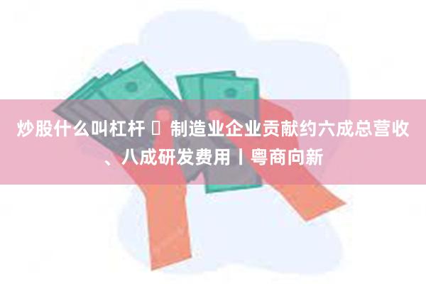 炒股什么叫杠杆 ​制造业企业贡献约六成总营收、八成研发费用丨粤商向新